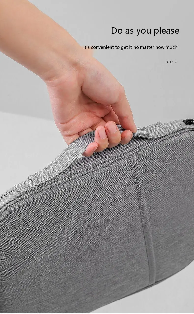 Leichte Tablet-Tragetasche 11-15,6 Zoll Oxford-Handtasche für iPad mit Plüschfutter – Detail 9