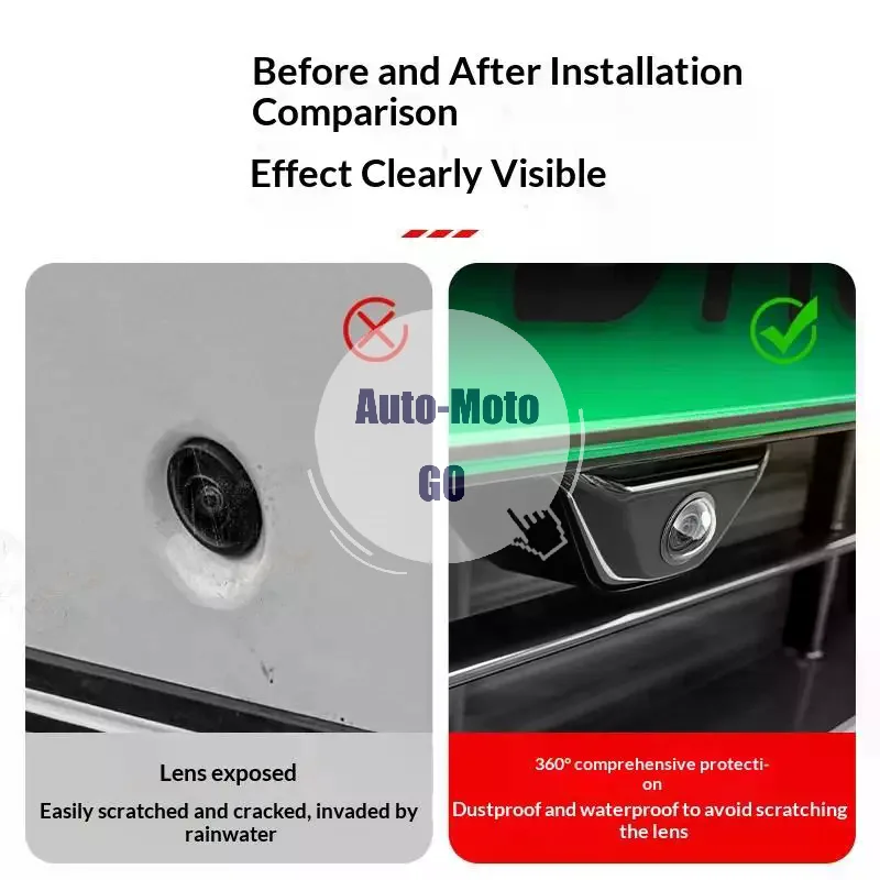 Car Backup Camera Lens Protector Universal 2PCS Rainproof Anti Scratch Cover for Rear View Assistance