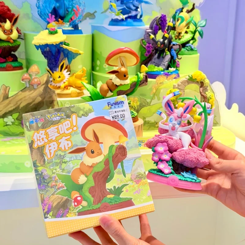 

New Pokemon×Funism Relaxing Eevee Series Trendy Blind Box Ornament Figures Model Decoration Surprise Model Collection Toys Gifts