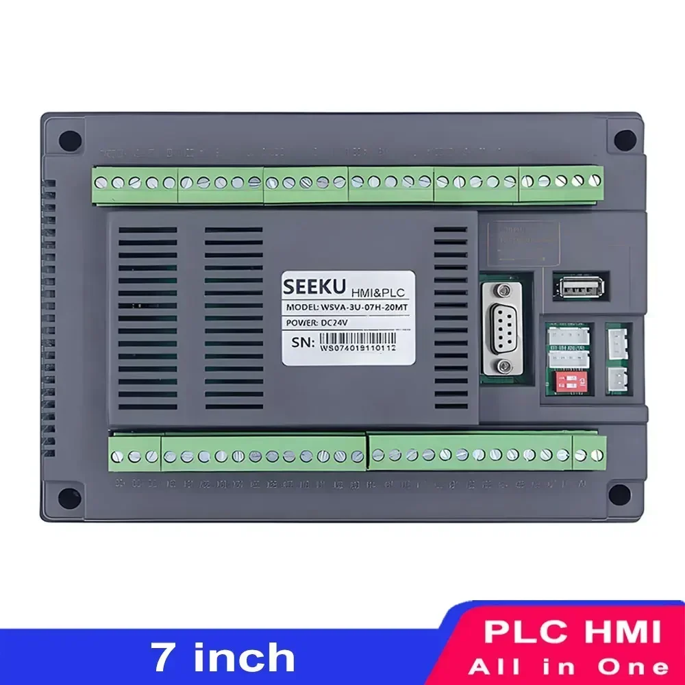 7-calowy HMI z FX3U HMI PLC All in One Integrated PLC-HMI Combo z RS485 PLC obsługuje programistę Mitsubishi GX lub GX works 2