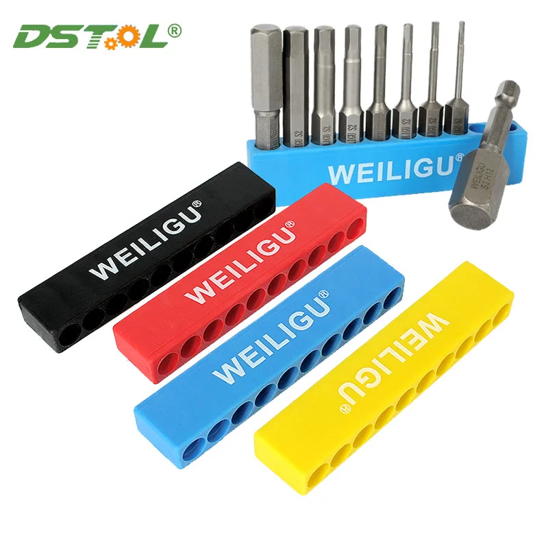 

1PC 1/4"(6.35mm) Plastic Screwdriver Holder Hex Shank Screwdriver Bit Holder Drill Bits Set Stand Storage Tools Accessories
