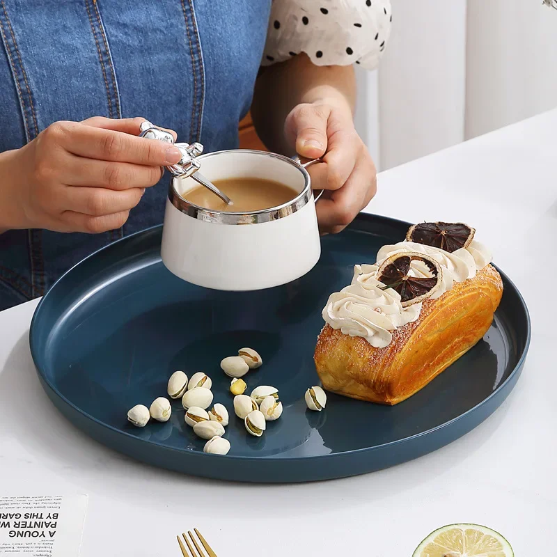 عبر الحدود جولة القمح القش البلاستيك صينية الشاي غرفة المعيشة المنزلي فندق مطعم الاستخدام التجاري صينية جمع المياه الفاكهة Pla