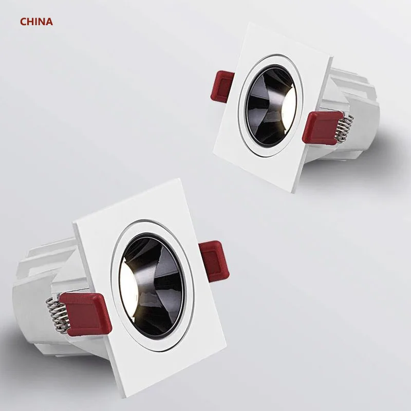 

CRI 97 Anti Glare Recessed Dimmable LED Downlights 7W9W12W15W18W20W24W COB Ceiling Lamp Spot Lights AC110-230V +Led Drive
