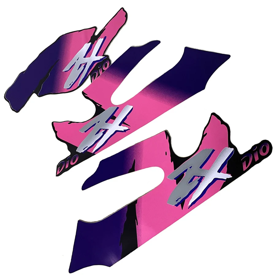 

1 Set Motorcycle Stickers Decals Purple Color Scooter Decorative Whole Body Emblem For Honda DIO ZX 50 AF27 AF28 AF34 AF35 AF38