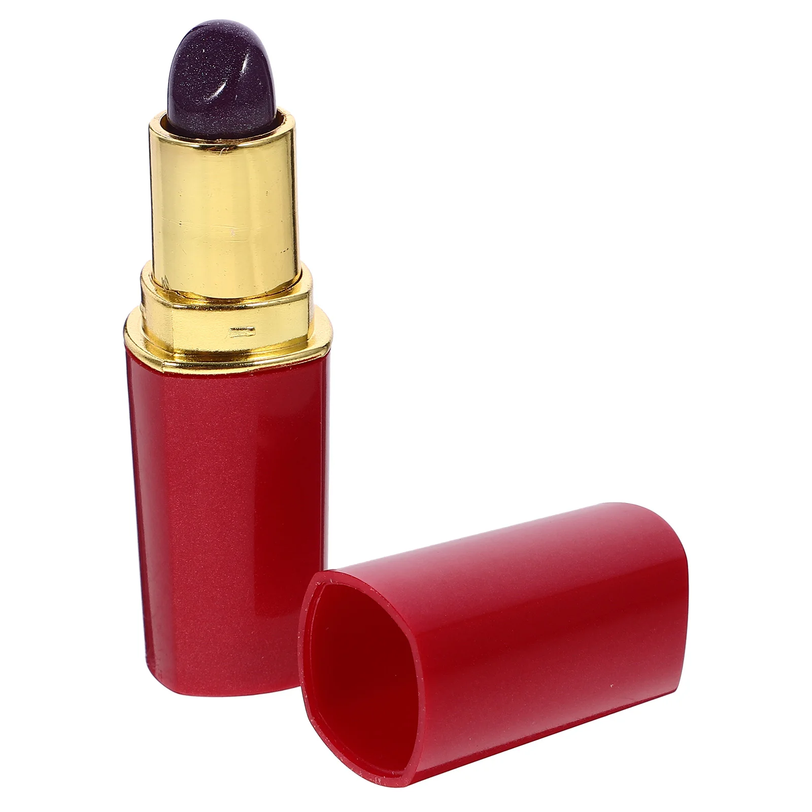 

1pc Lipstick Storage Box Fake Red Hidden Compartment Secret Storage Safe Container Plastic Money Holder Pill Organizer