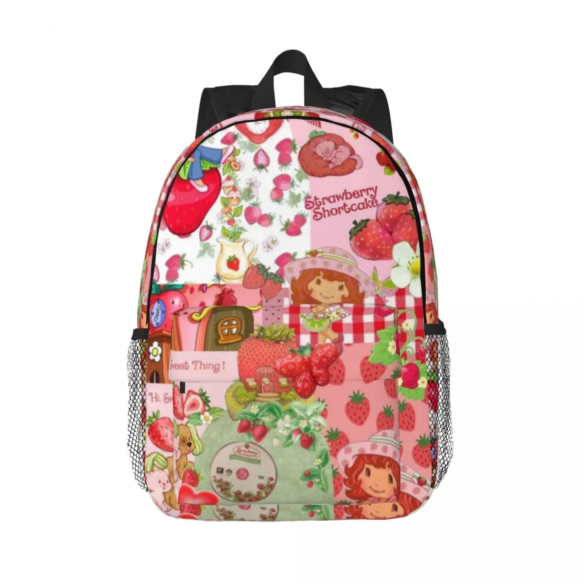 Like-Strawberry-Shortcake-Style For Girls Boys Large Capacity Student Backpack Lightweight waterproof Backpack 15inch
