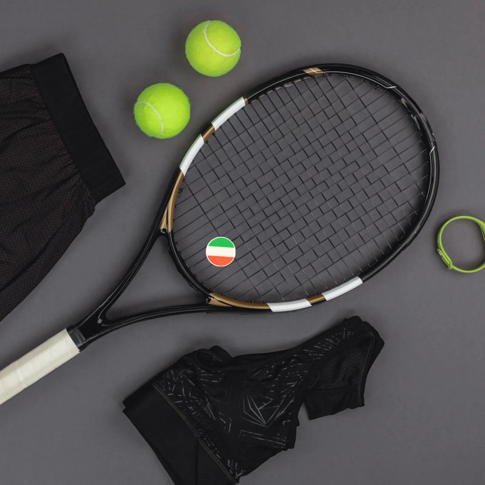 

10Pcs Silicone Tennis Vibration Dampeners Round Shape National Flag Pattern Tennis Racket Absorbers Strings Dampers Professional