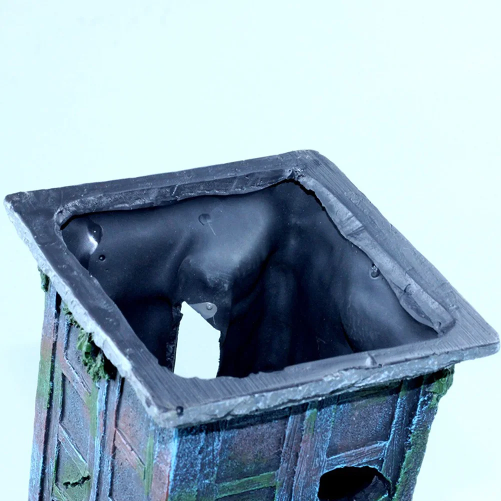 

1Pcs Resin Police Box Aquarium Decor Simulated Large Ornament for Fish Tank Landscaping Accessory Fish Tank Ornament