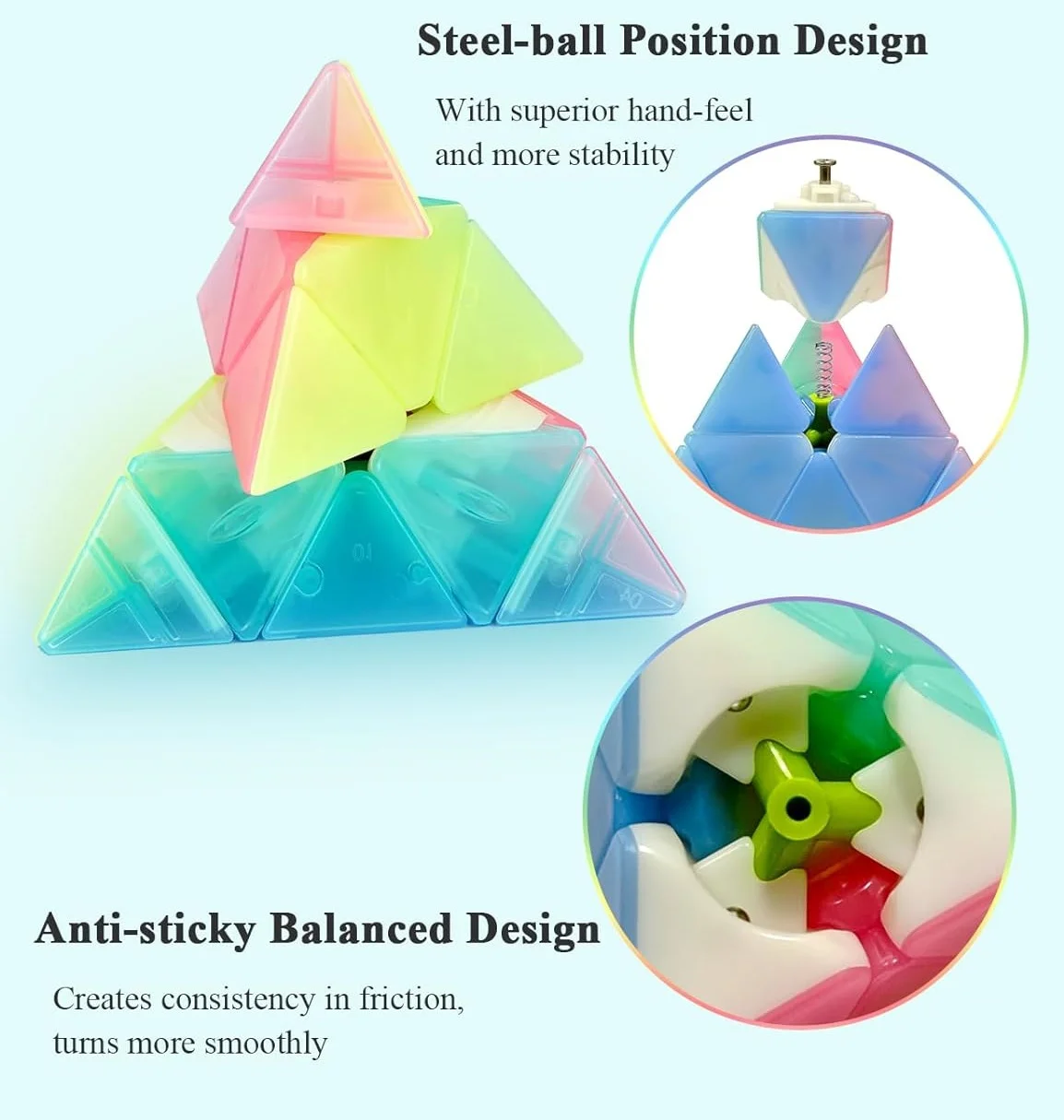 Qiyi รูบิคเร็วสีเจลลี่ชุด2X2 3X3 4X4พีระมิดเร็วรูบิคเวทมนตร์มืออาชีพปริศนาของเล่นเพื่อการศึกษา
