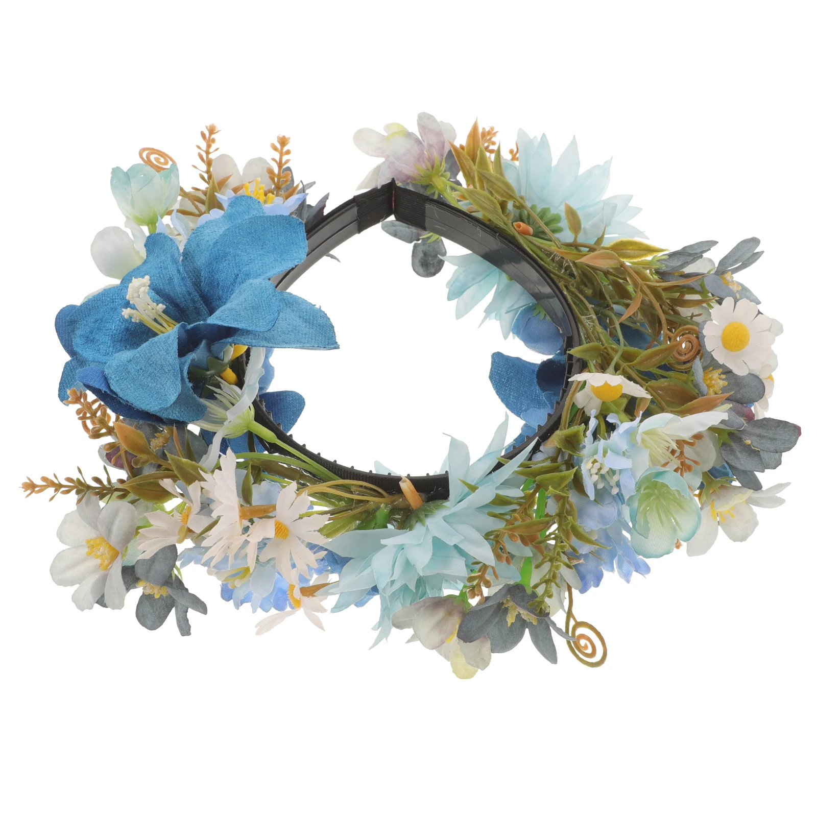 

Floral Headband Lifelike Flower Crown Hair Accessories Women Wedding Party Valentine Prom Fairy Decoration Hair Wreath