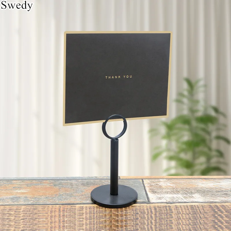 

Wedding/Party Table Number Holder Place Card Holder For Table Setting Stainless Steel Non-Slip Base Photo Picture Holder Clip