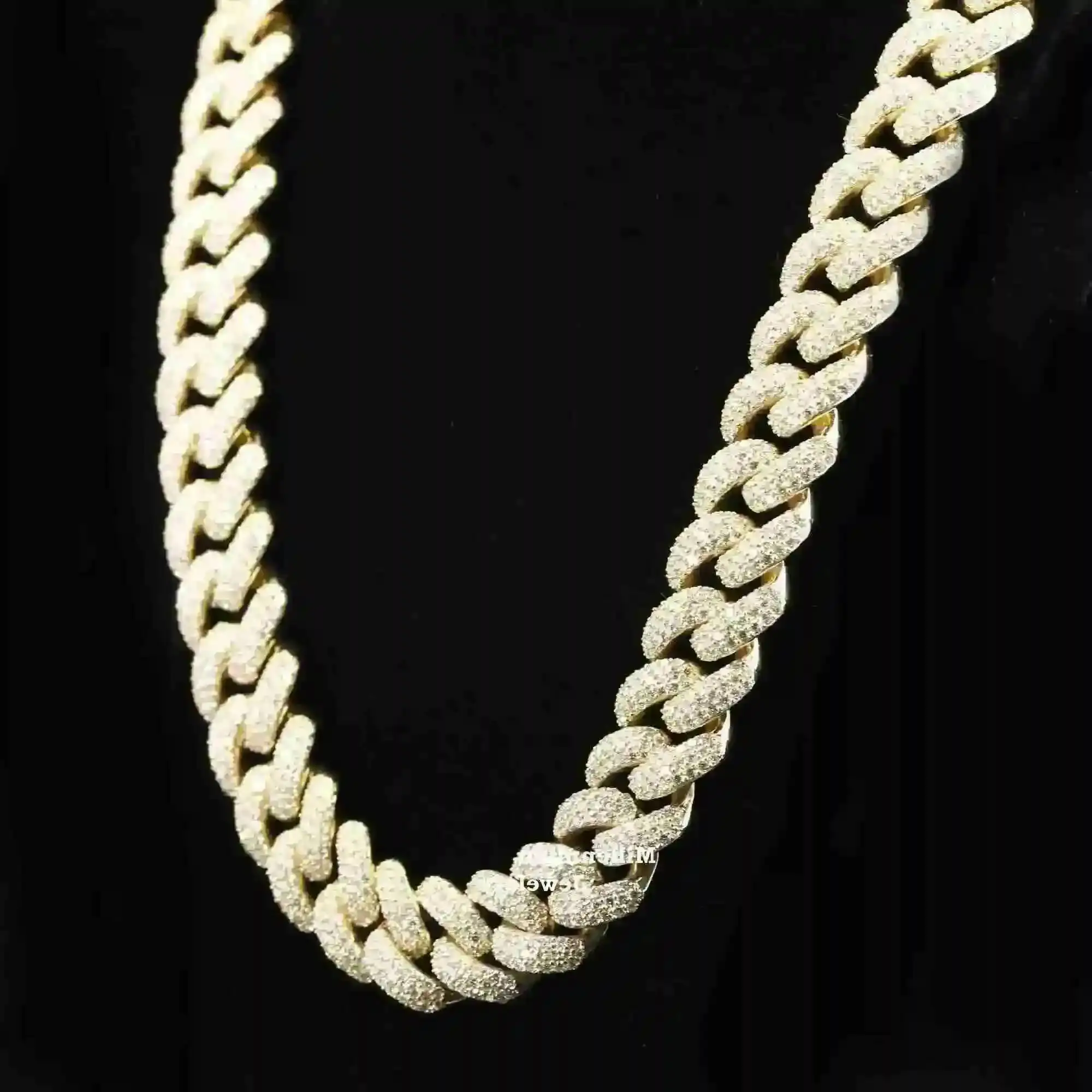 

Buy High Quality 43.22 Carat Moissanite Hip Hop Cuban Chain 18" Inch Size Sterling Silver Made Chain for