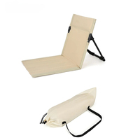 Camping Foldable Chair Single Lazy Chair Outdoor Garden Park Backrest Cushion Picnic Camping Folding Back Chair Beach Chairs