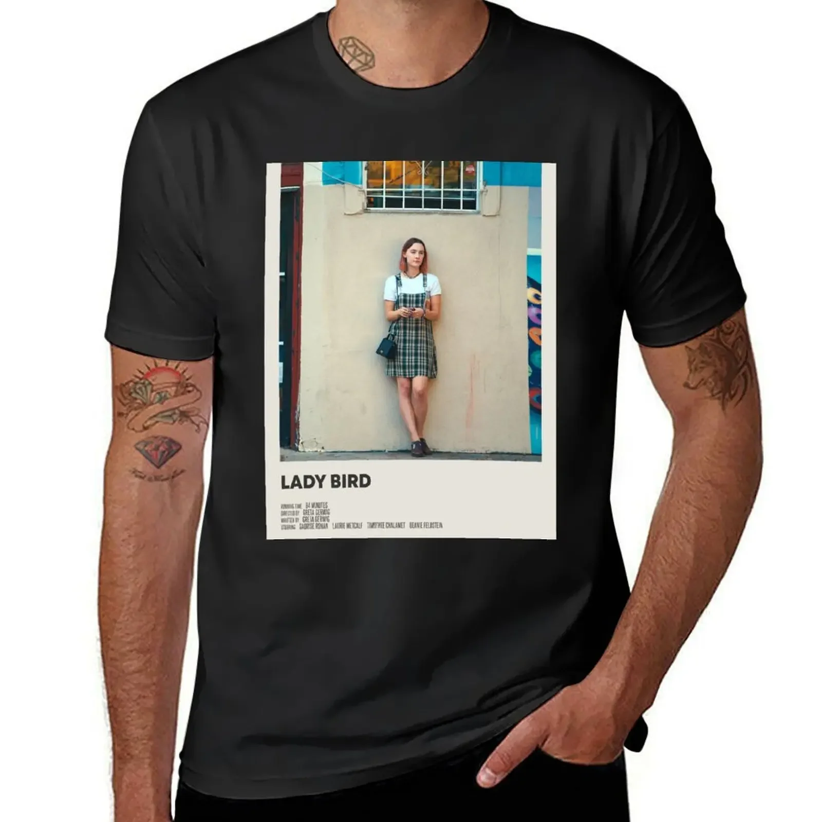 Lady Bird movie poster TShirt boys whites tees mens graphic tshirts hip hop tshirts for mens designer clothing new in tops & tee