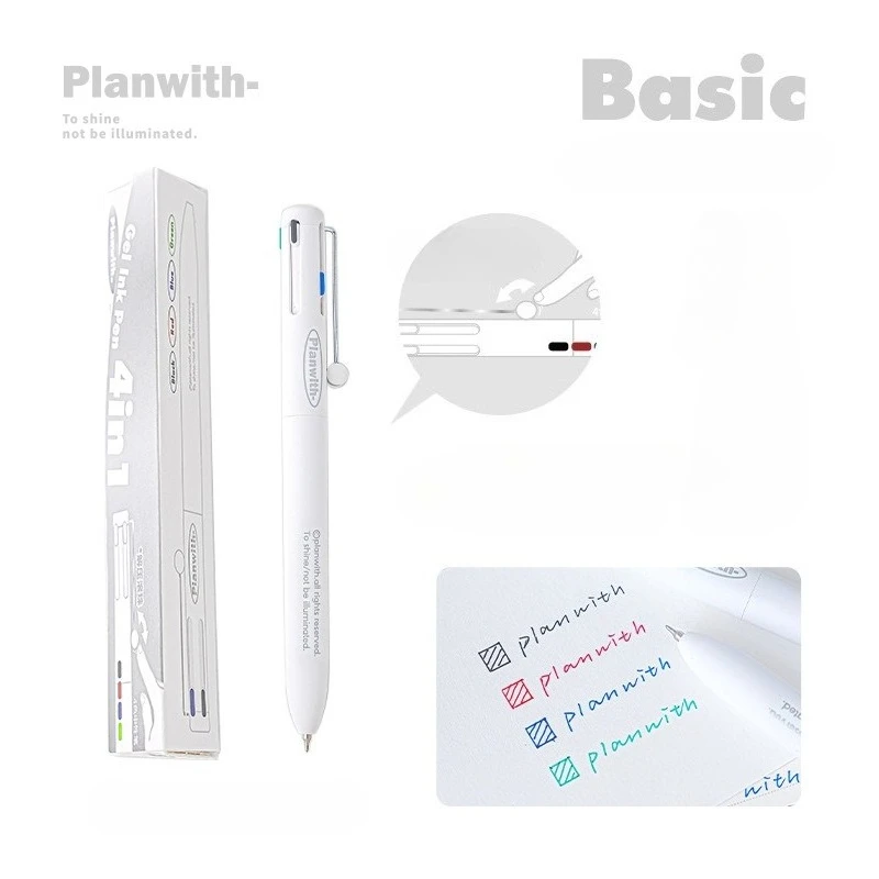 قلم 4 في 1 متعدد الألوان بدون حبر جل هيغليغتر قلم حبر جاف INS البساطة نمط الجمالية القرطاسية القلم لمكتب المدرسة #6