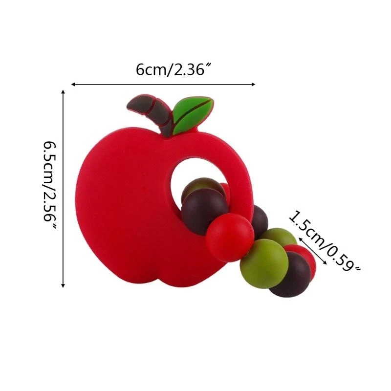 J15U Baby Fruit Silicone Teether Beads Bracelet BPA Chewing Nursing Teething Toy