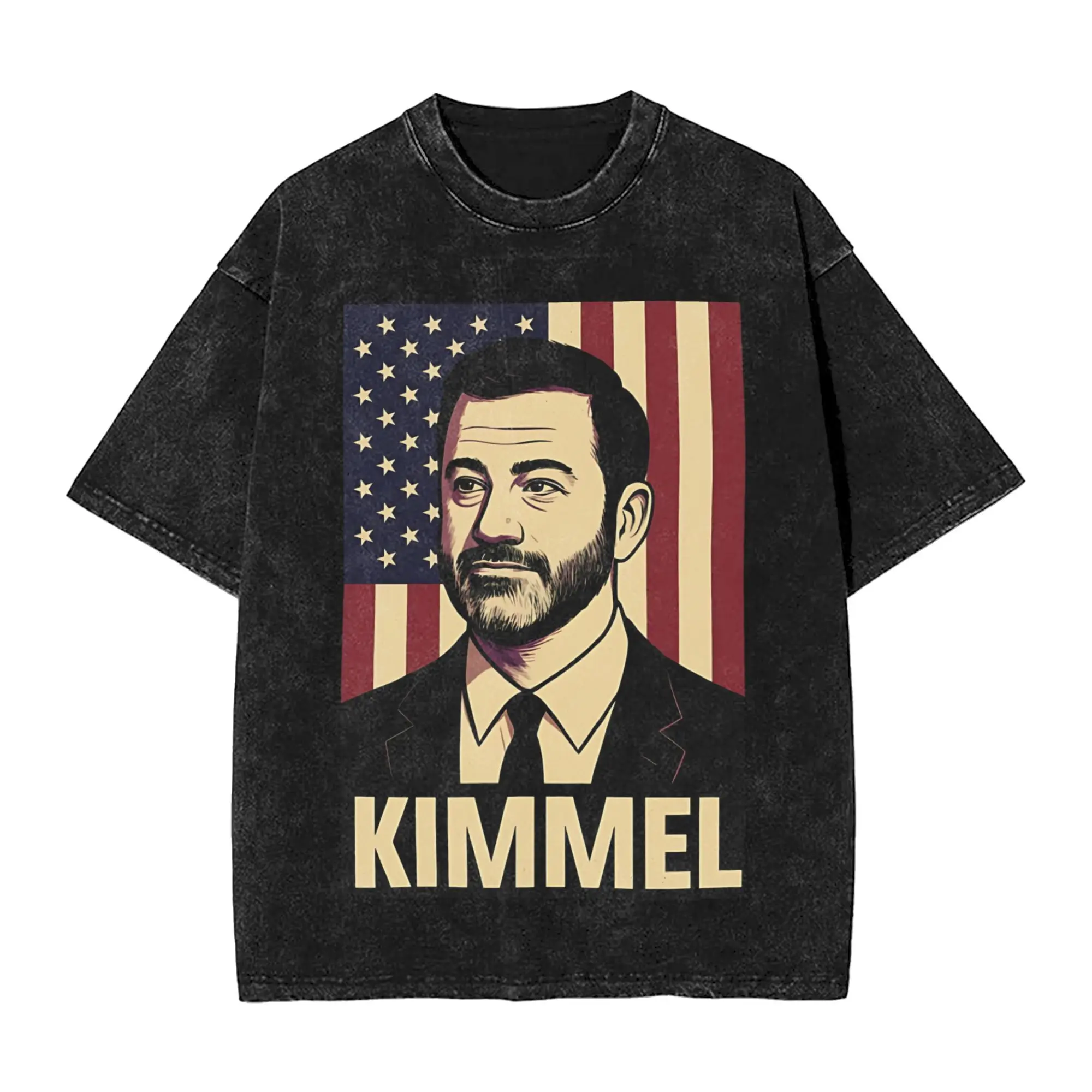 

Jimmy kimmel Comedy Men T Shirt Washed Funny Tees Short Sleeve Crew Neck T-Shirt 100% Cotton Gift Idea Clothing