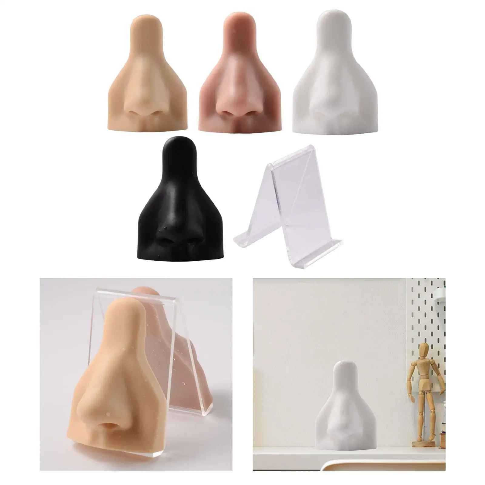 نموذج أنف من السيليكون واقعي لتعليمات التدريس لممارسة الثقب #4