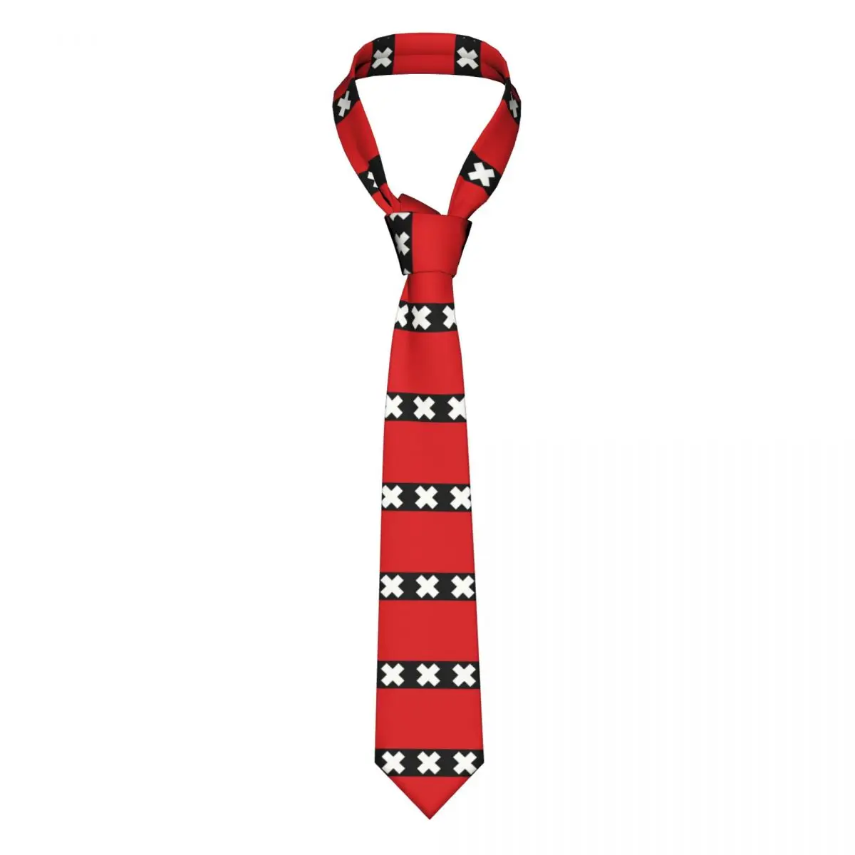 

Classic Amsterdam Flag Tie for Party Custom Men Netherlands Necktie