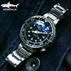 Heimdallr Men's Tuna Can SBBN Diver Watch Sapphire NH35 Automatic Movement 200m Waterproof Retro NH35 Mechanical Wristwatch