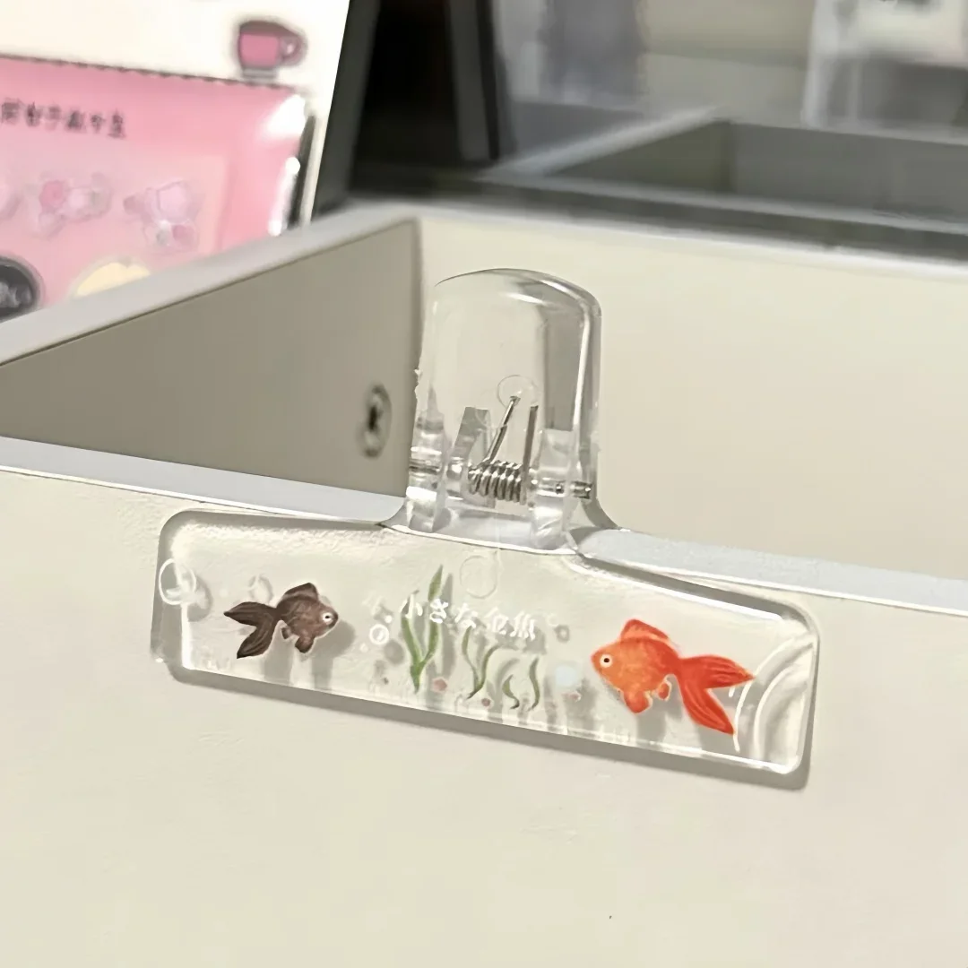 Multipurpose Transparent Acrylic Goldfish Holder Anti-Slip Book Document Piano Score Stand Aquarium Decor Home Desk Organizer