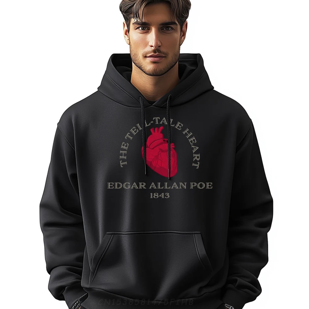 The Tell Tale Heart Edgar Allan Poe Hiphop Streetwear High Quality Group Christmas Sweater Man Hooded Shirt