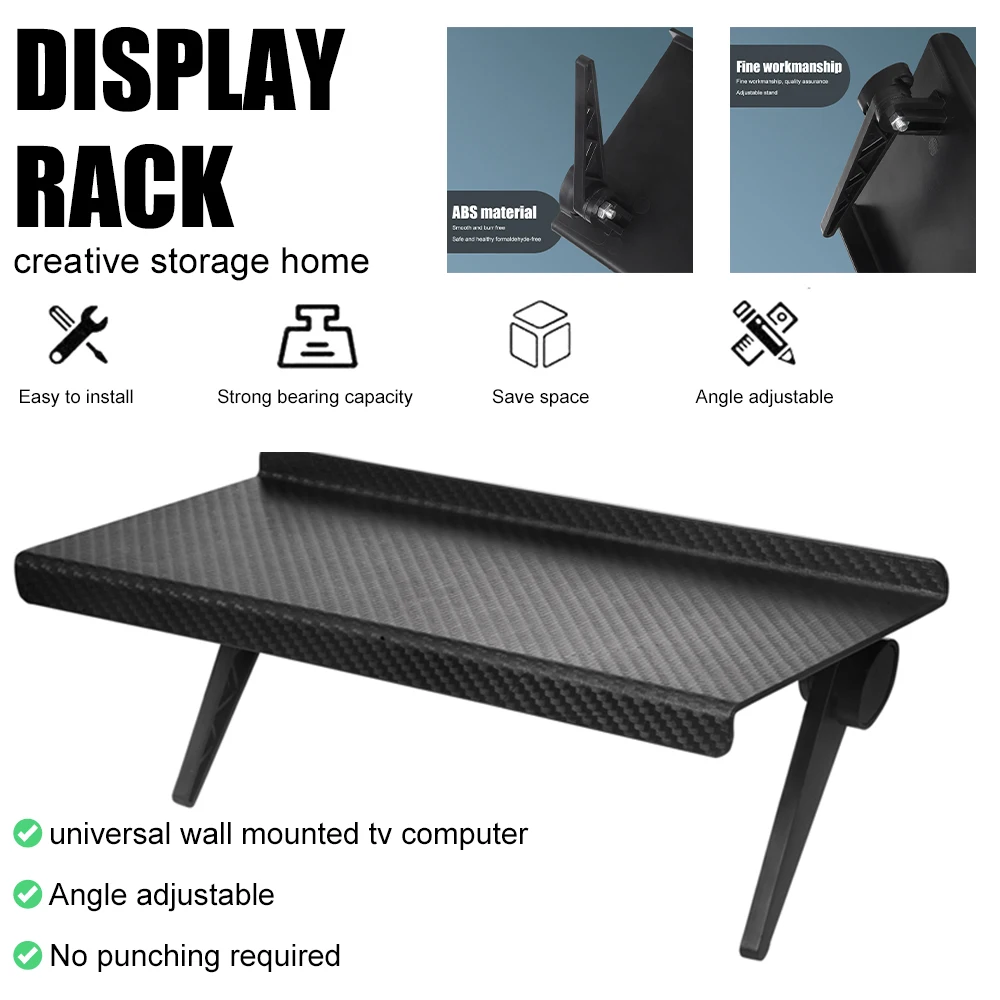 Rack TV Monitor Organizer Shelf Adjustable TV Screen Top Shelf Rack Desktop Display Stand TV Rack Router Storage Rack Holder