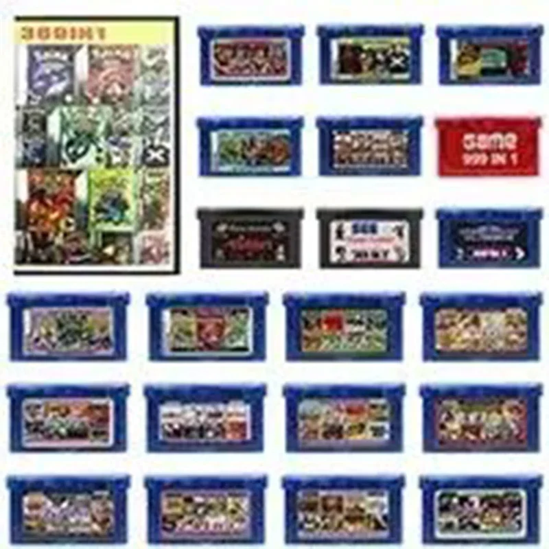 32 ビットビデオゲームコンソールカードシリーズ GBA ゲームカートリッジ 12 IN 1 369 IN 1 150 999 In 1 EG EN オールインワンコンボカード GBA/SP/DS 用