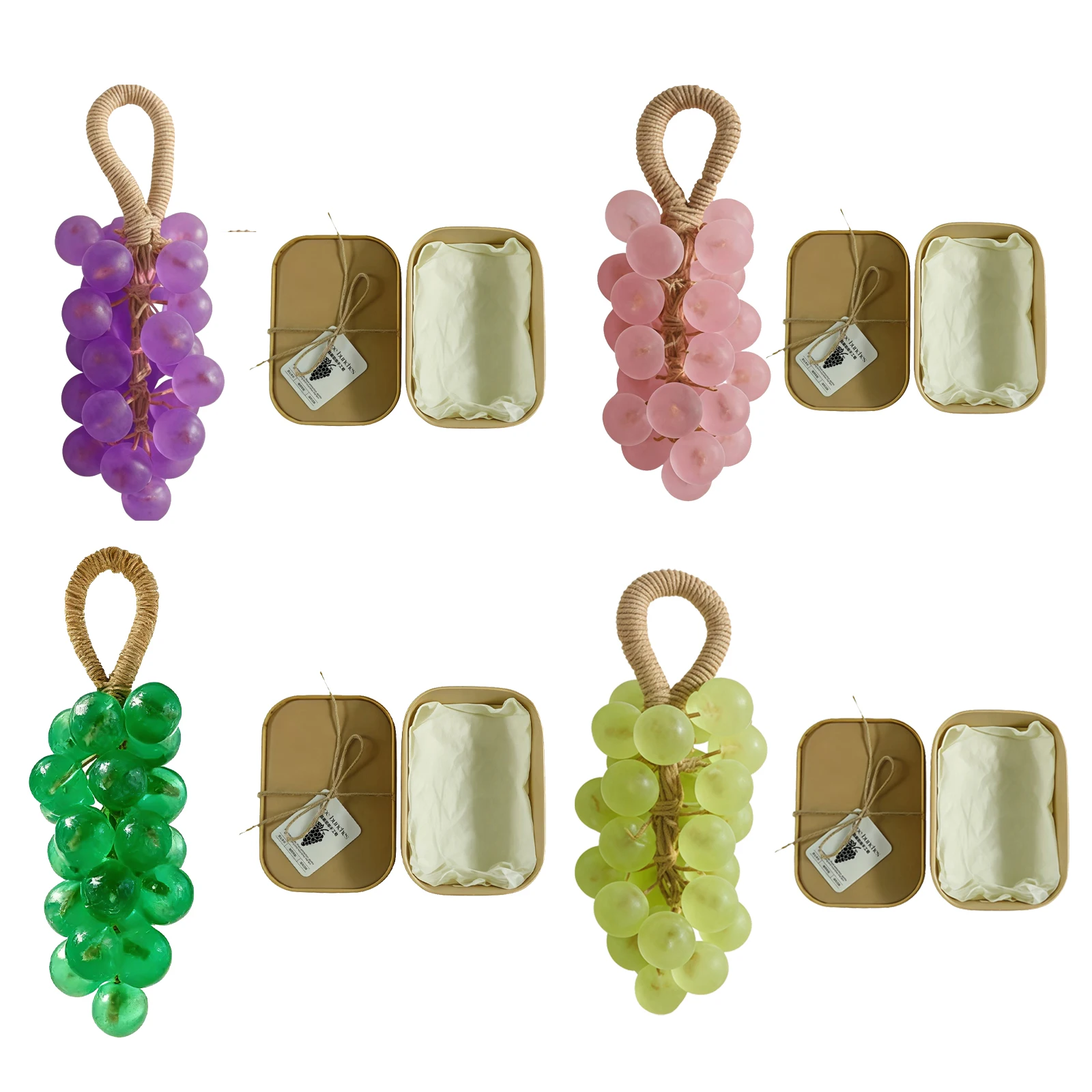 Handmade Grape Shape Soap Gentle Remove Dirt Washing Hand Face Body Cleaning Control Oil DIY Crystal Bathing Soap Gift 4 Flavors