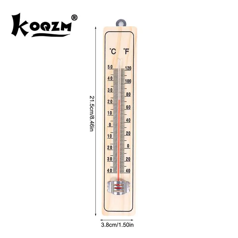 Wood Wall Hang Thermometer Indoor Outdoor Logger Meter Garden House Garage Garden Breeding Temperature Controller