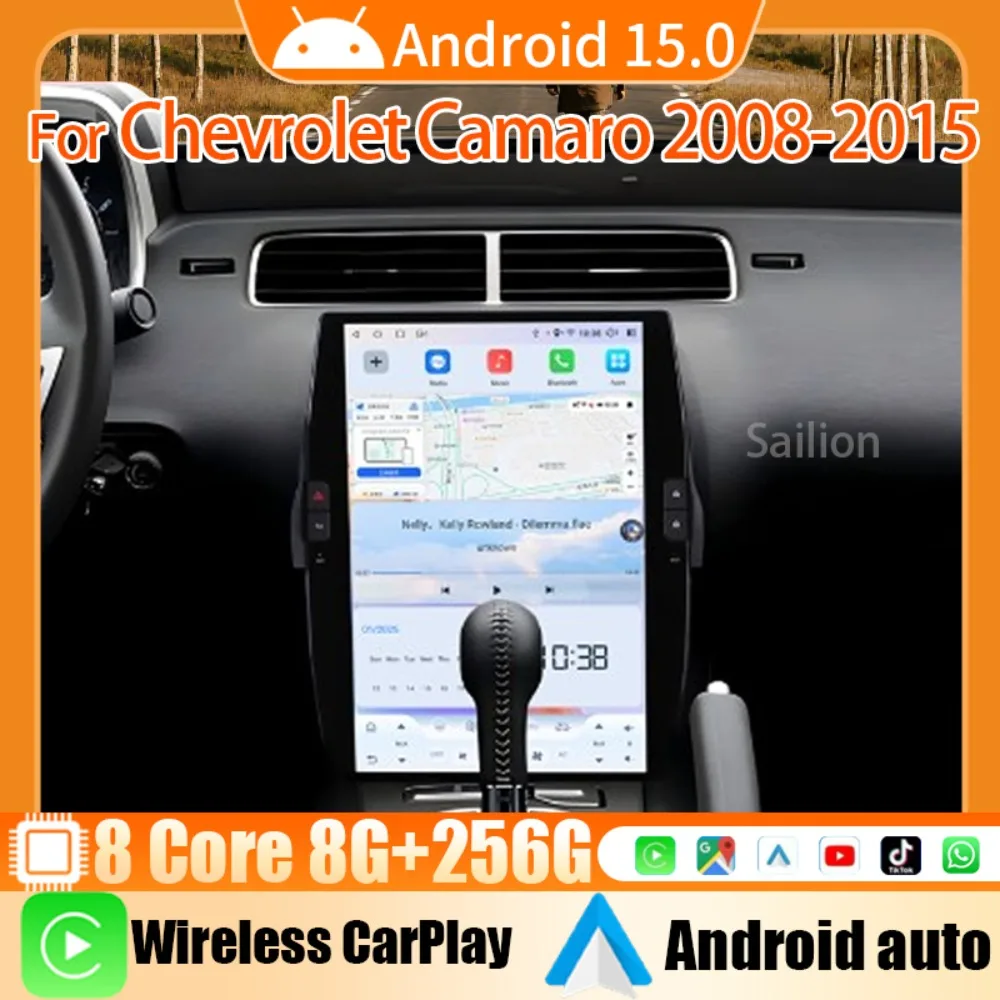 

Android 15 Qualcomm6125 Car Screen For Chevrolet Camaro 2008-2015 Multimedia Video Player Wireless Carplay 5G WIFI Radio BT DSP
