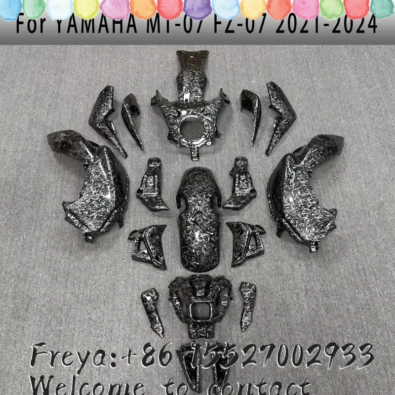 Motorcycle Fairing Kit for MT-07, MT-07 FZ-07, FZ07 (2021-2024 Models) Complete External Plastic Shell Set, ABS