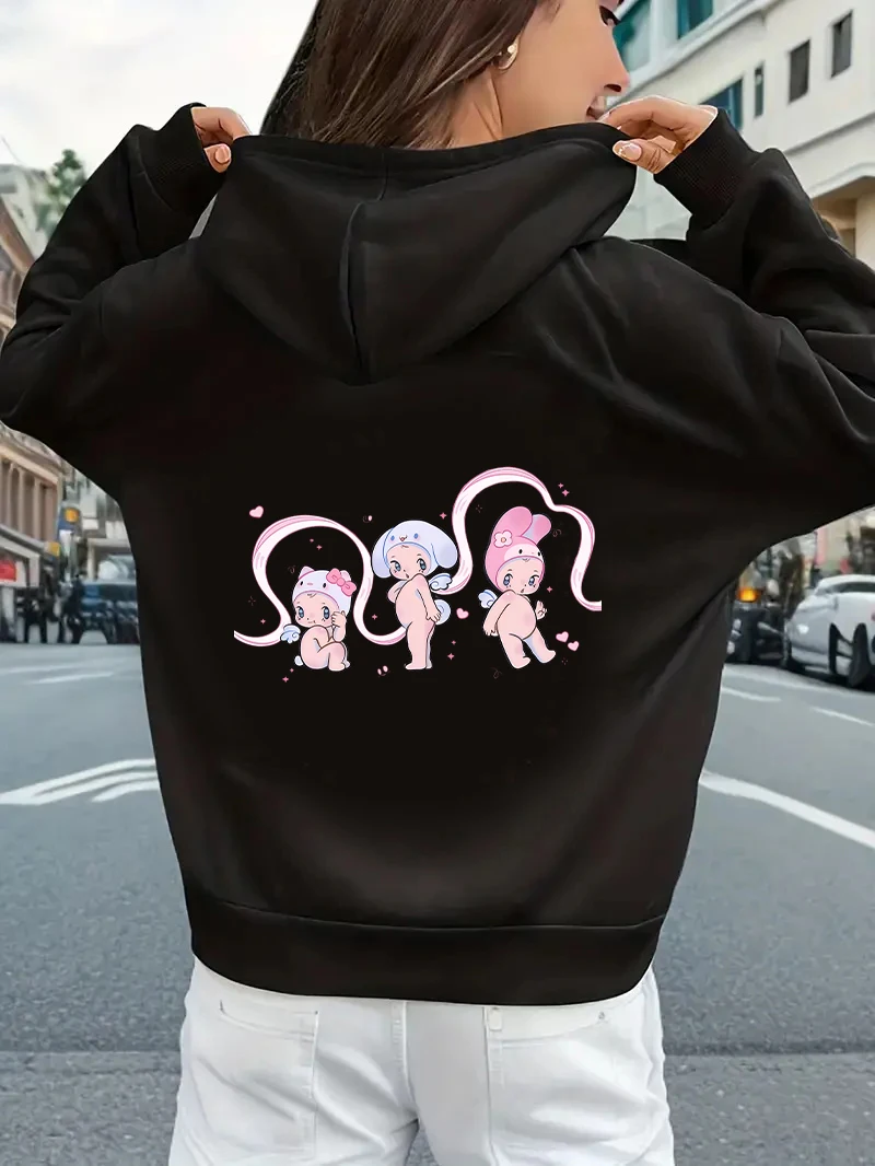 Kawaii SONNY ANGEL Anime Hoodie Long Sleeve Women's Hoodie Harajuku Women Sweatshirts Y2k Hoodies Sweatshirts Cute Angel Hoodie