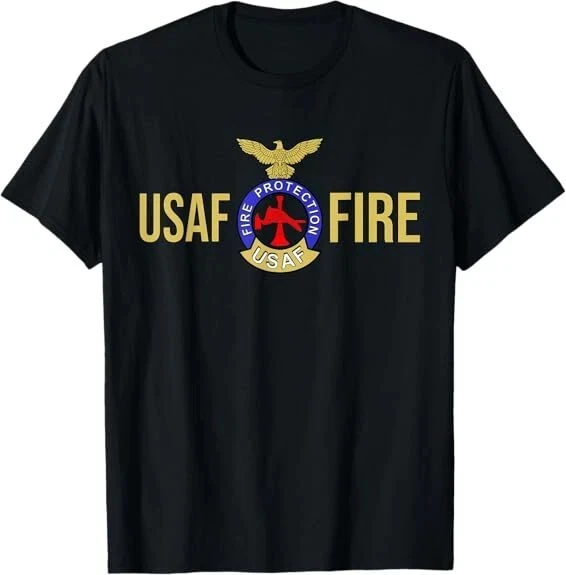 NEW! US AIR FORCE USAF FIRE PROTECTION RESCUE HAZMAT Tee T-Shirt Men's T-shirts for Summer Unisex All-Season
