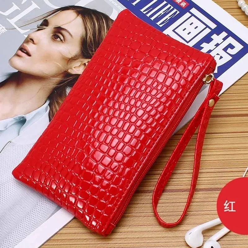 

2025 New Small Bag Women Bag Crocodiles Pattern Handheld Bags Women's Mobile Phone Bags Zero Wallet Practical Fashion Clutches