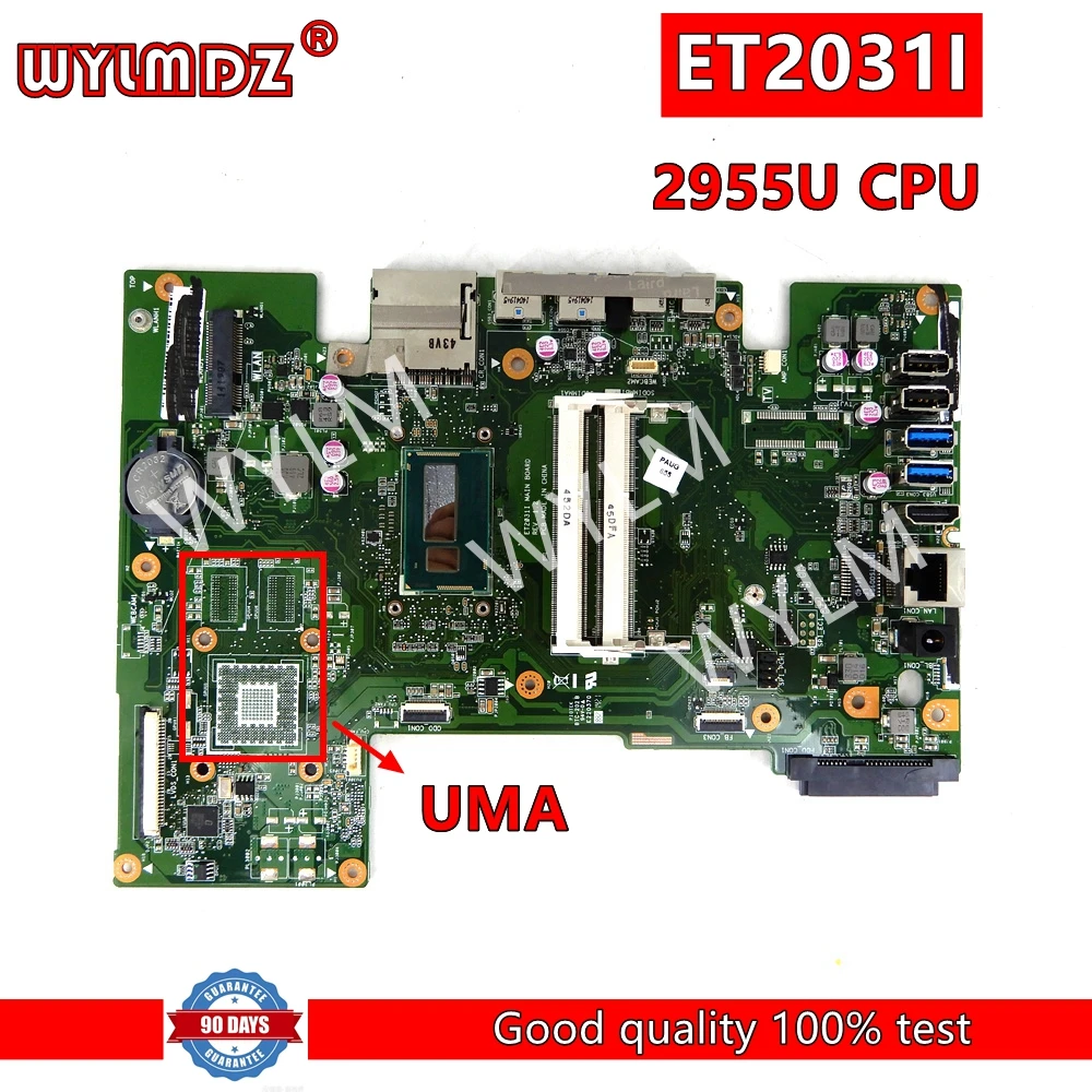 

ET2031I 2955U Mainboard REV 1.2 For Asus ET2013I Motherboard 100% Tested Working Well