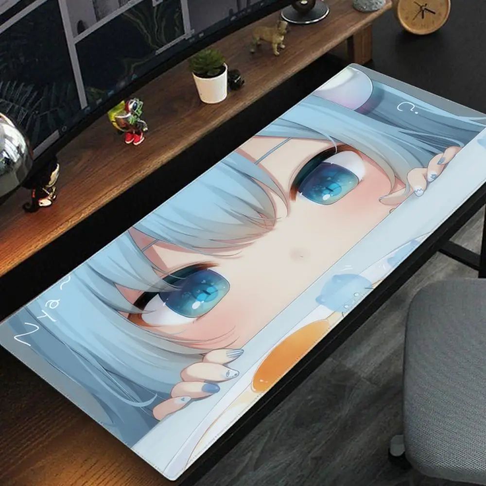 Anime girl N Nekoha Shizuku Mousepad Mouse Mat With Pad gaming accessories Prime Gaming XXL Keyboard Pad Stitch Padding Mat