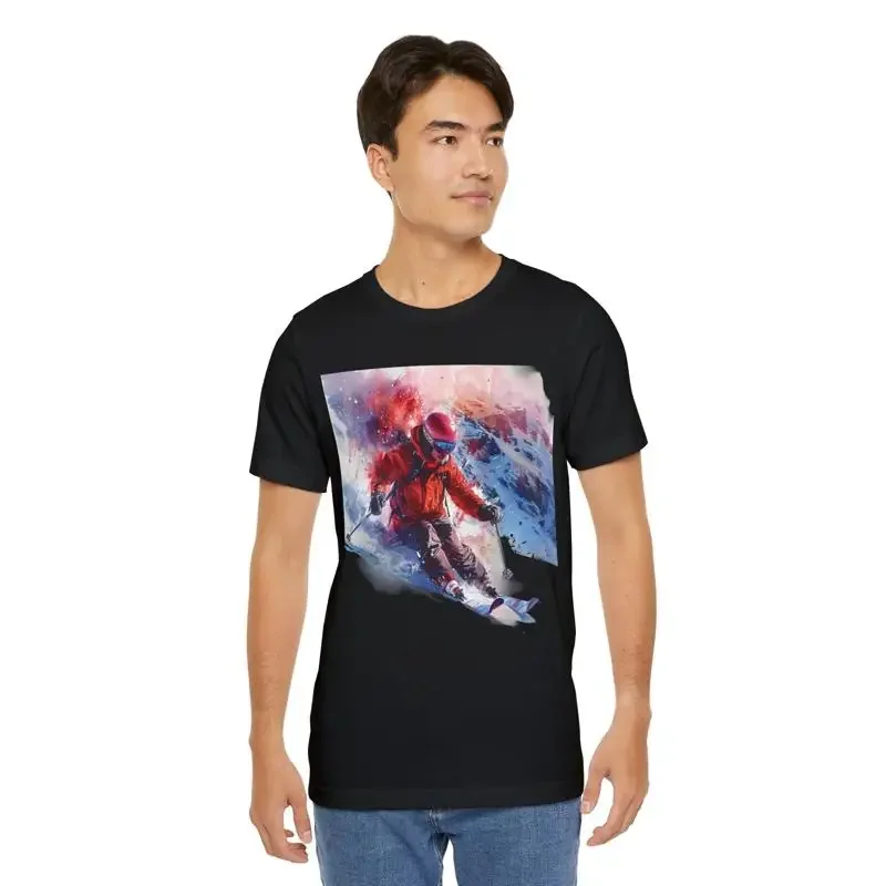 Ski The Slopes Reports Travel Poster T Shirt Winter Sports Skiing