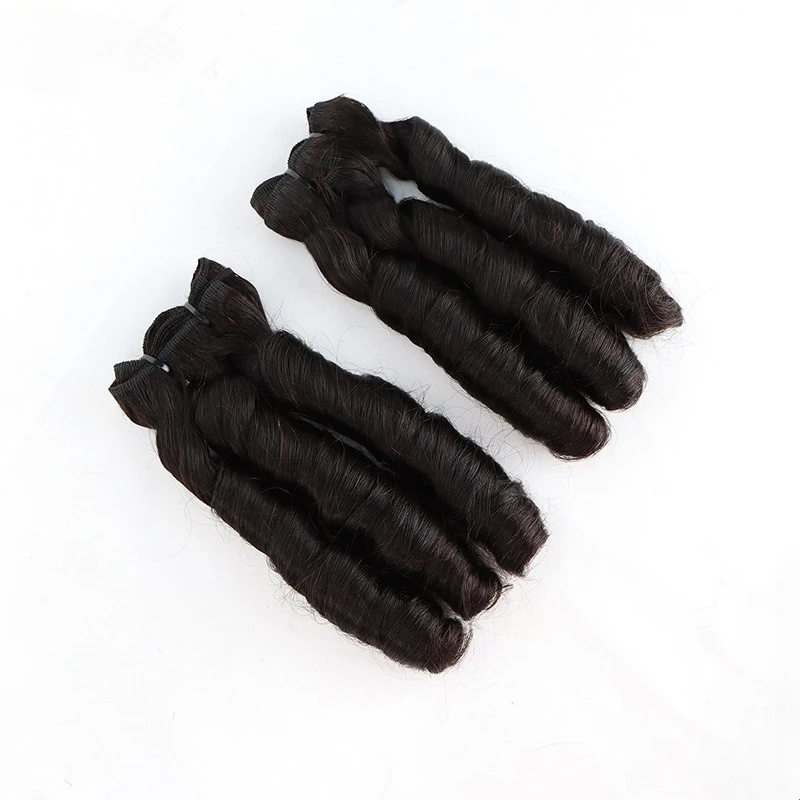 12A 더블 드로운 인모 번들 루즈 바디 푸미 웨이브 내추럴 블랙 브라질리언 인모 번들 버진 헤어 100g/개