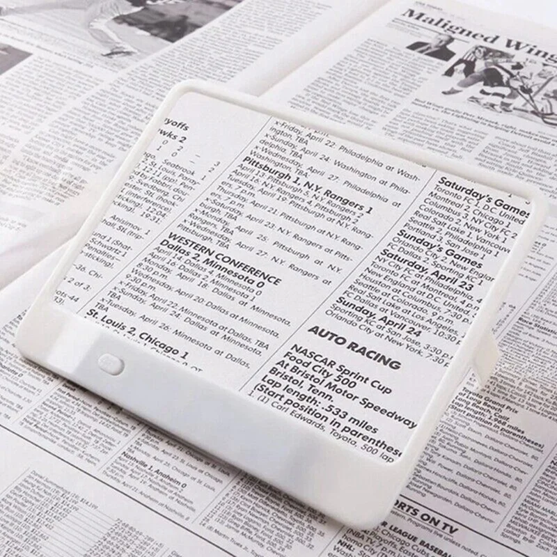 Candy AS-SEEN-ON-TV Full Page Book Magnifier And Light To See Pages 3X Bigger, Optical Grade, Anti-Glare