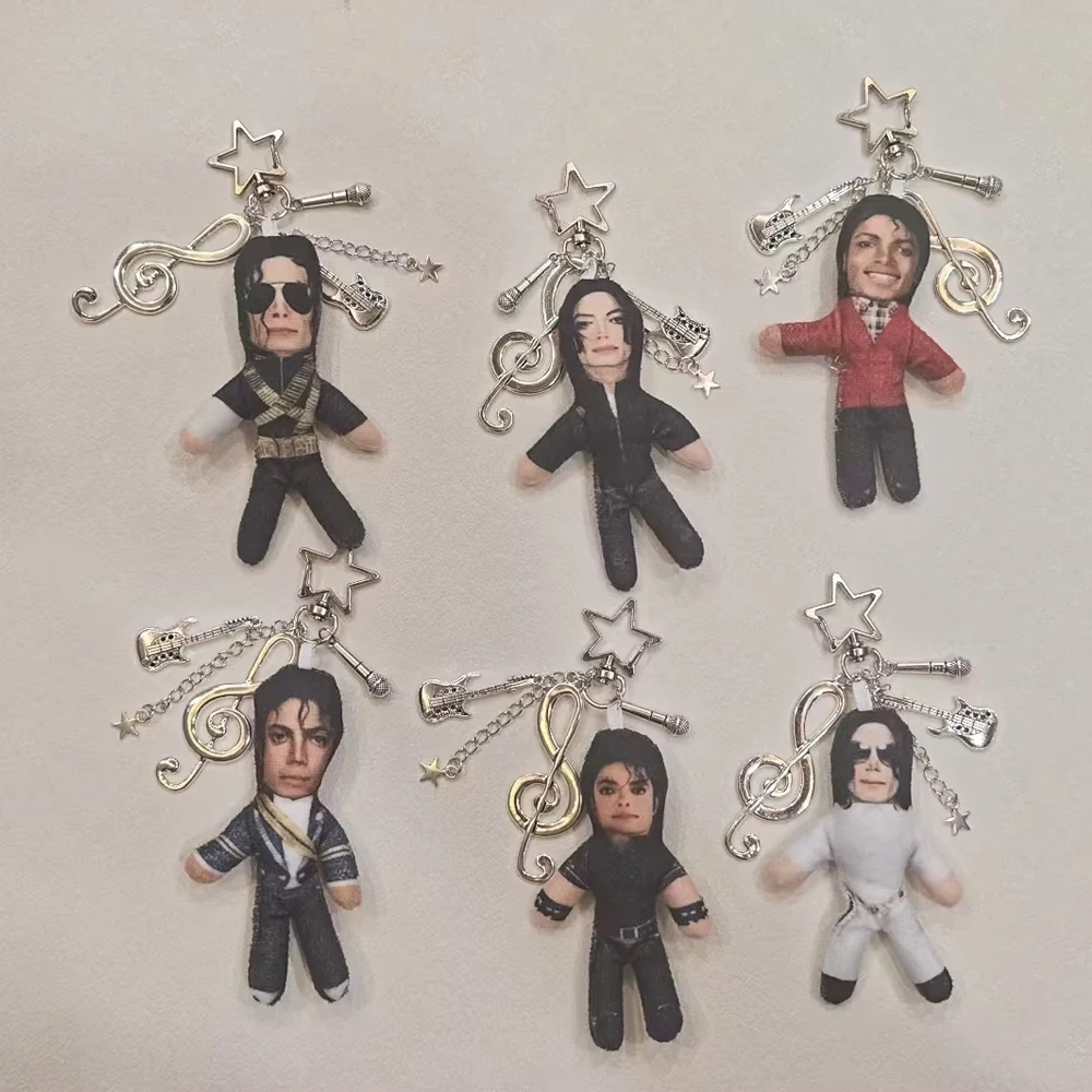 Handmade beadwork, New Style Michael Jackson Cosplay Prop Doll, plush stuffed figure, keychain