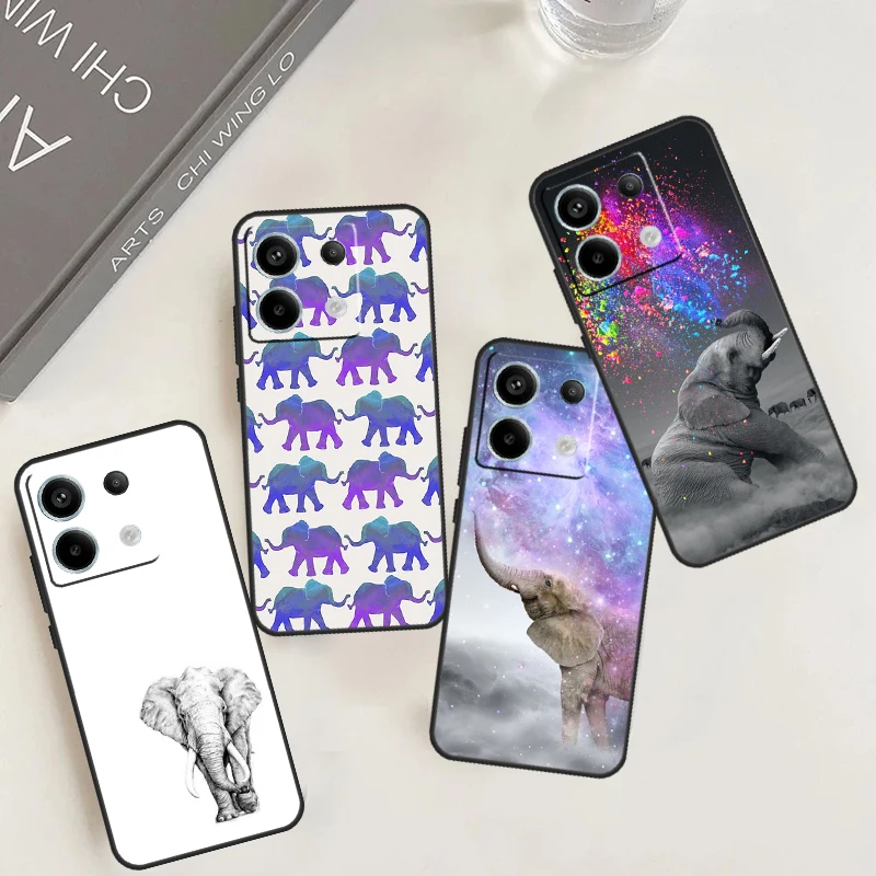 Baby Elephant Case For Redmi Note 13 Pro Plus 9 10 11 12 Pro 10S 11S 12S Redmi 13C 10A 9C 10C 12C Cover