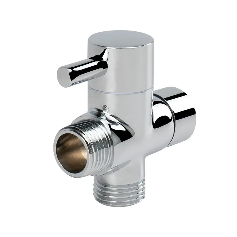 

G1/2in 3-ходовой переключающий клапан из АБС-пластика, адаптер-переходник, хромированный переключающий клапан для душевой насадки, трехходовой клапан распределения воды, новый