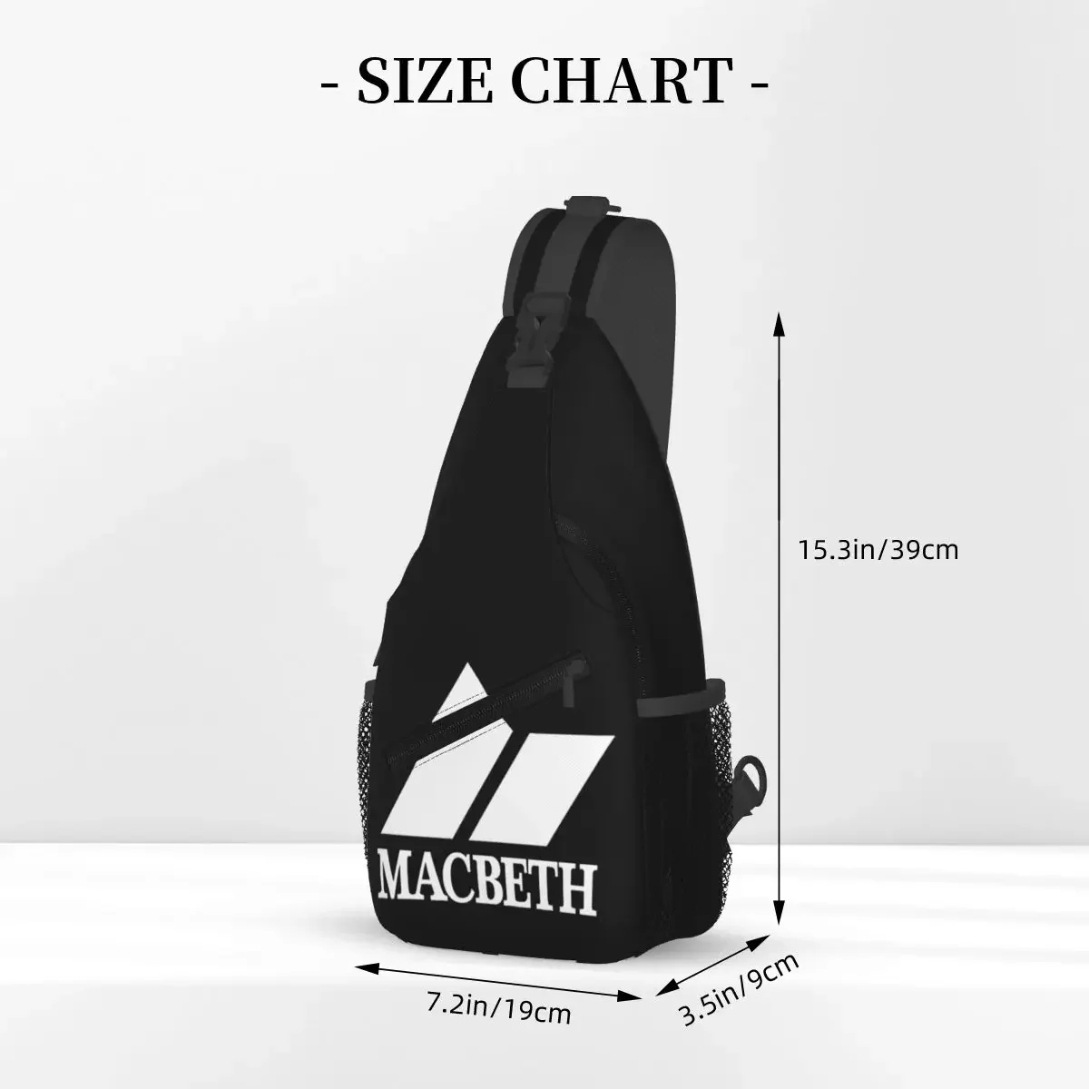 Macbeth - M Small Sling Bags Chest Crossbody Shoulder Backpack Outdoor Hiking Daypacks Whisky Men Women Satchel