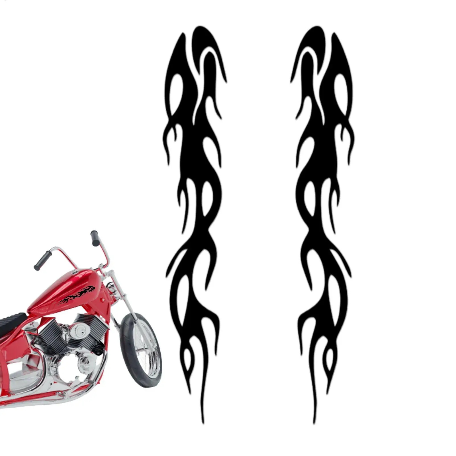 

Motorcycle Flame Sticker Car Cool Flame Strip Modification Sticker Reflective Safty Sticker Decals Self-Adhesive For outdoor