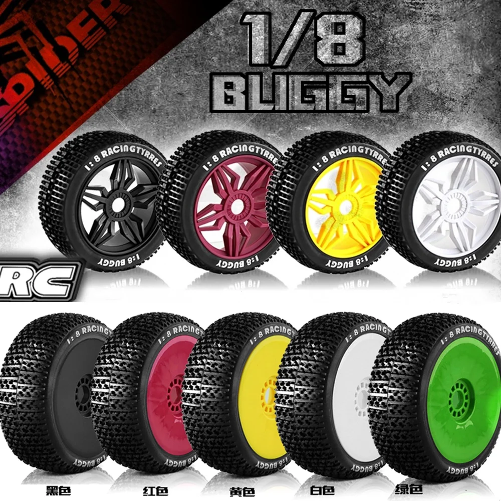 

1/8 Off Road Buggy Tires Wheel Rims 17mm Hex for 1:8 Scale RC Car HSP HPI Kyosho ZD Hongnuo Redcat HOBAO