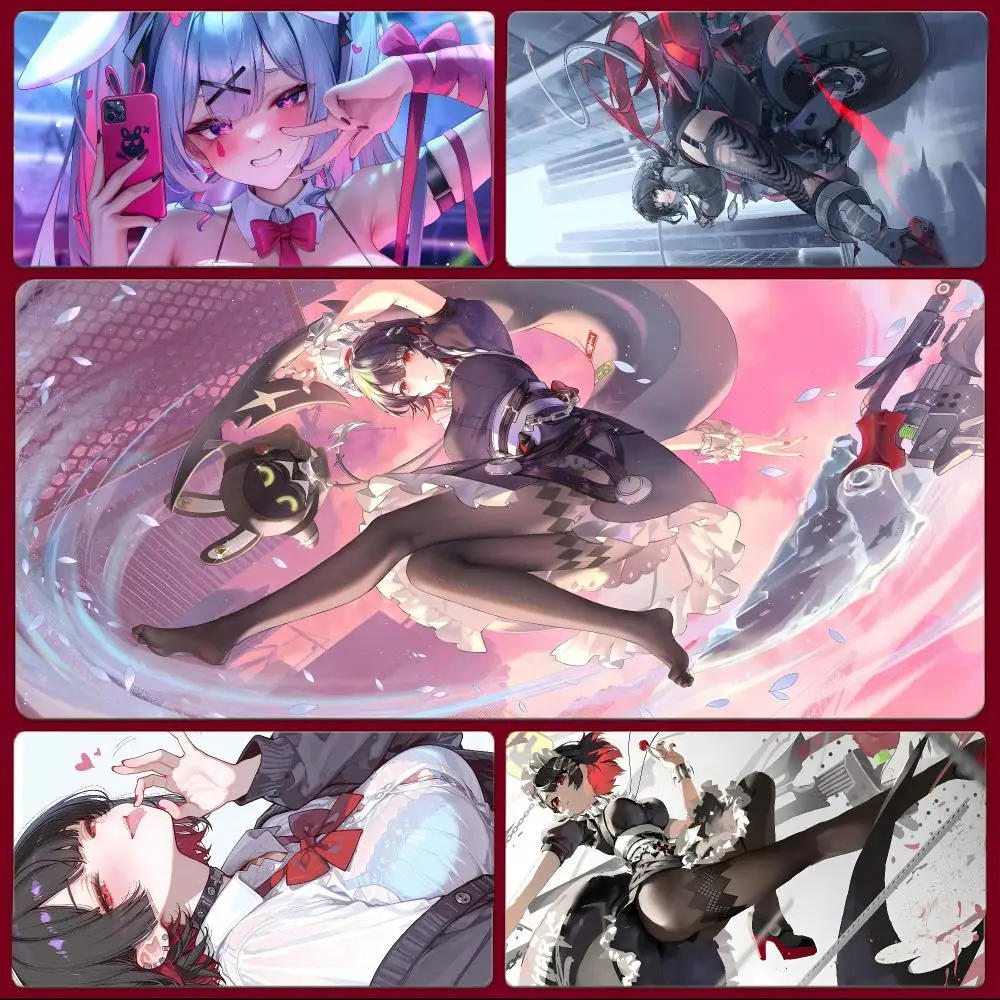 Game Character Zenless Zone Zero Mouse Pad Large Gaming Mousepad with Stitched Edges Thickened Desk Mat PC