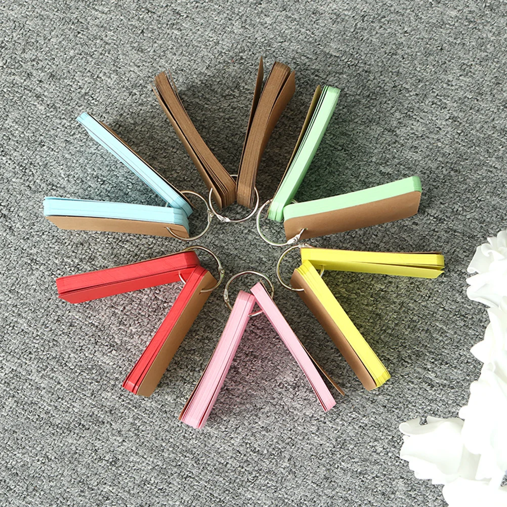 

Blank Index Cards with Ring Colorful Flash Cards for Vocabulary Revision DIY Loose Leaf Notepad Student Planner Portable