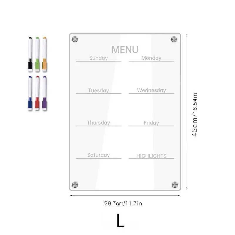 Acrylic Note Board Magnetic Transparent Planning Boards Durable Clear Planning Whiteboard Acrylic Note Board For Organizing