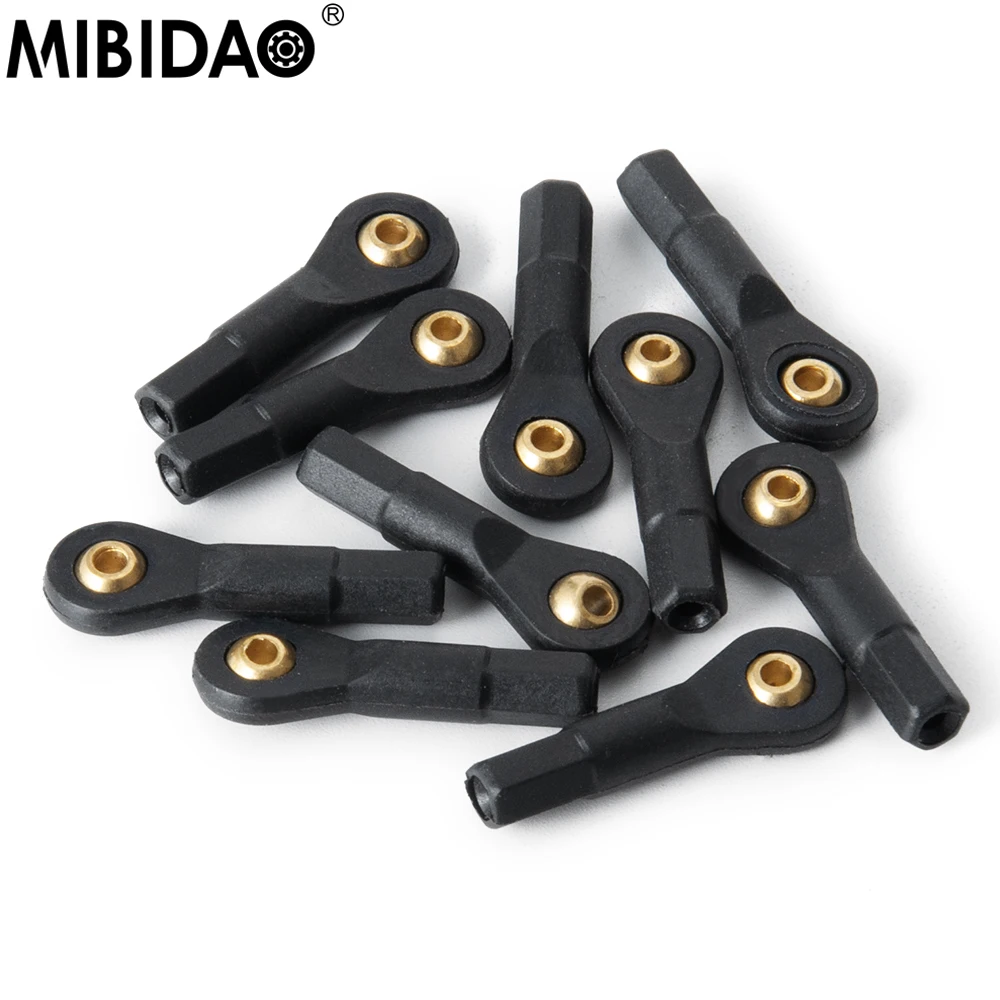 MIBIDAO 10/20Pcs Plastic M2 M3 Ball Head Holder Linkage Ball Joint CW Thread For RC Model Car Boat Airplane Toy DIY Parts